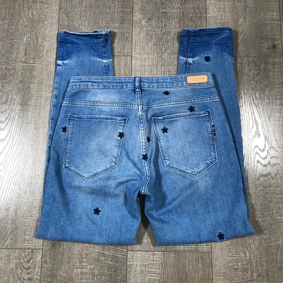 Scotch & Soda Women’s Star Print Embroidered petite Ami Slim Boyfriend Jeans Siz - Picture 5 of 16